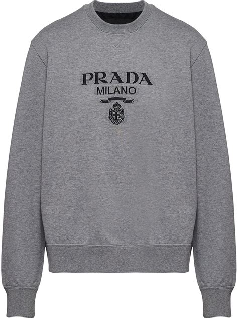 prada grey sweatshirt|Prada sweatshirt for men.